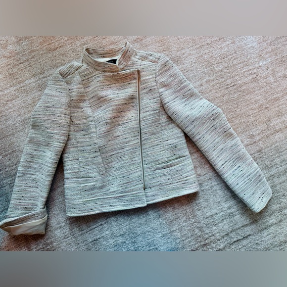 J crew asymmetrical moto pink peppercorn tween jacket blazer - Picture 5 of 7